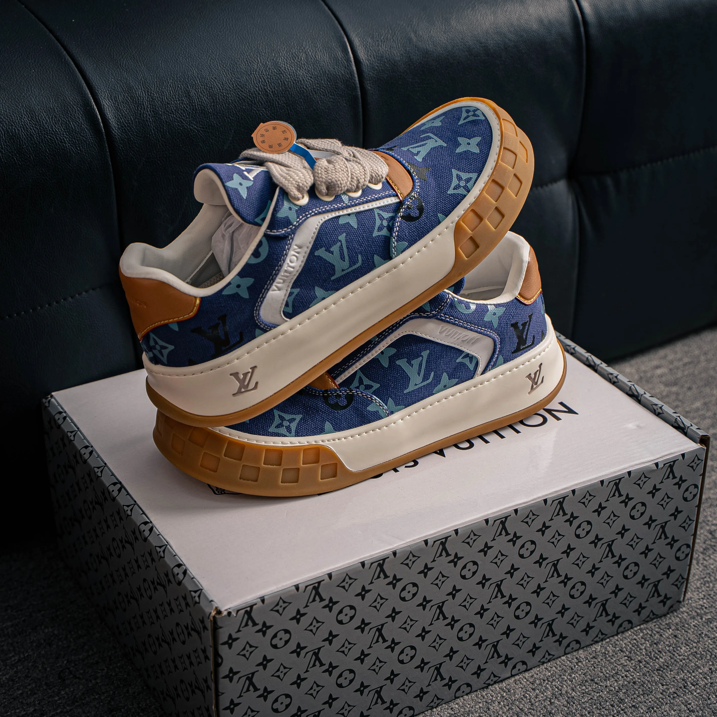# LV LOUIS VUITTON Tilted Low Sneakers Series Low-Top Retro Versatile Skate Shoes 2026 Skate Shoes Shoes